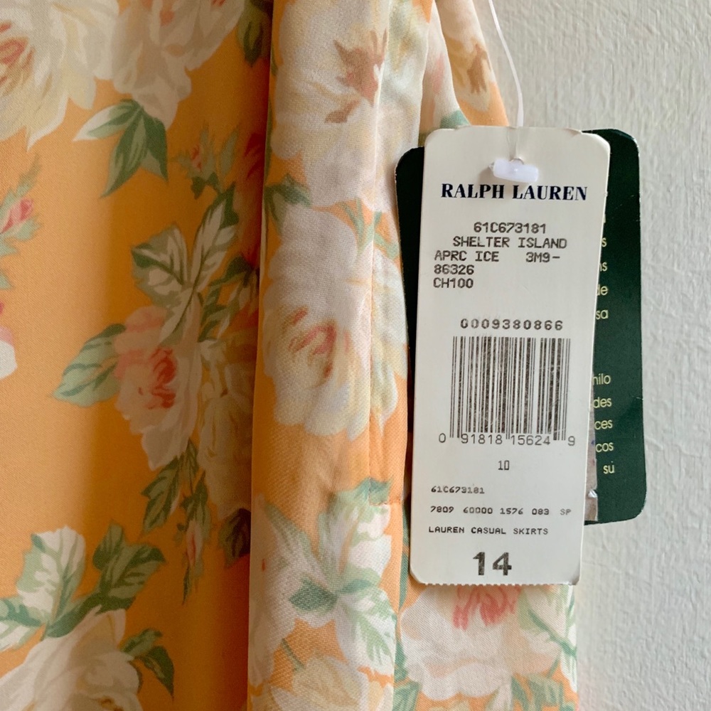 Vintage Lauren Ralph Lauren Silk Floral Maxi Skirt - Picture 7 of 7